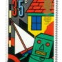 Toy robot and doll's house
