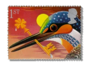River kingfisher with key