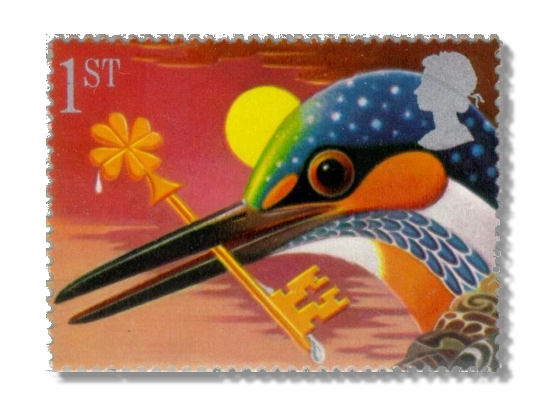 River kingfisher with key