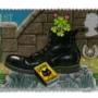 Four-leaf clover in boot and match box