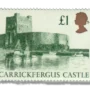 Carrickfergus Castle green and gold