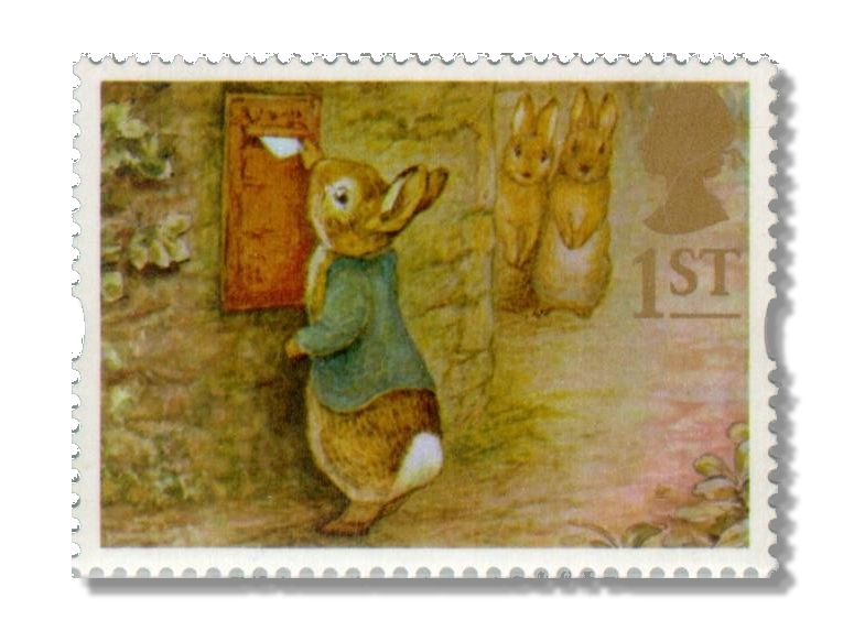 Peter Rabbit posting a letter