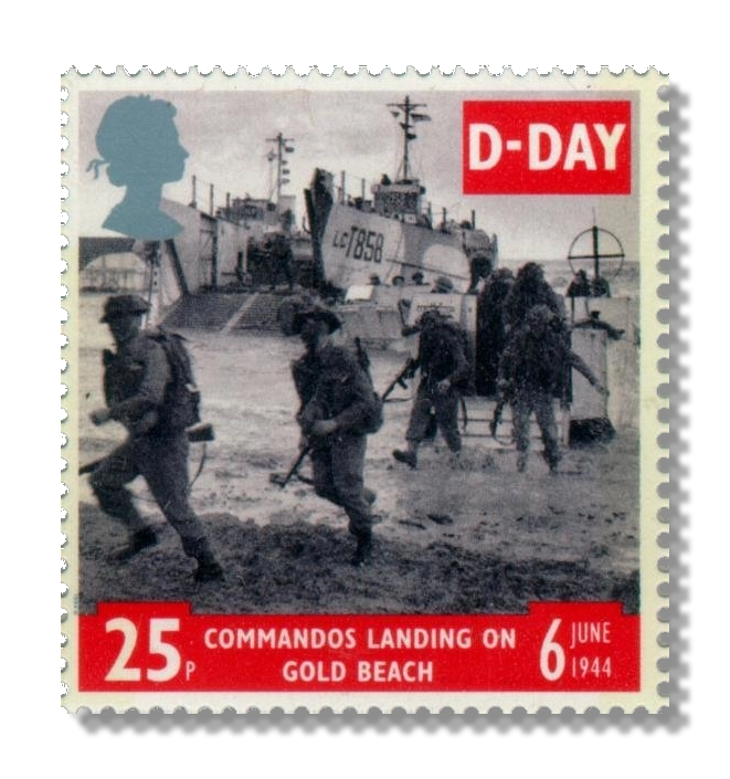 Commandos landing on Gold Beach