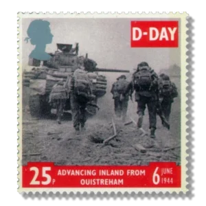1994 GB1828 Tank and Infantry advancing from Ouistreham