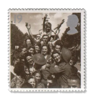 1995 GB1873 Europa Peace and Freedom British Troops and French Civilians celebrating