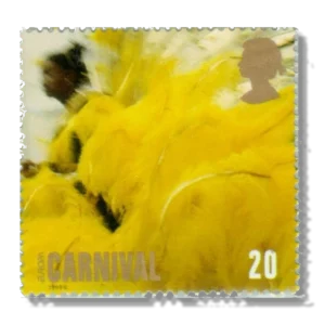 1998 GB2055 Europa. Woman in Yellow Feathered Costume