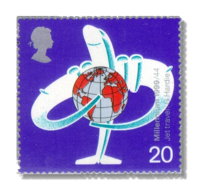 1999 GB2073 Airliner hugging Globe (International air travel)
