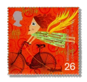 1999 GB2074 Woman on Bicycle (Development of the bicycle)