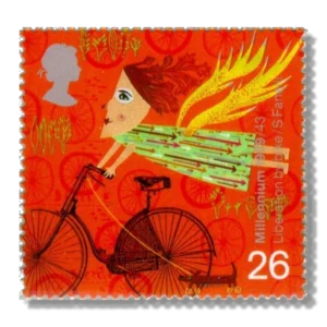 1999 GB2074 Woman on Bicycle (Development of the bicycle)
