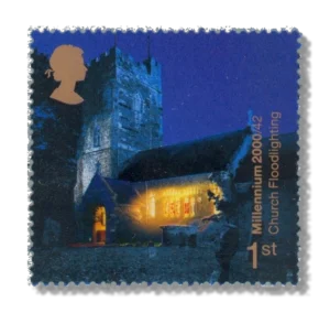 2000 GB2171 Floodlight Church of St Peter and St Paul, Overstowey
