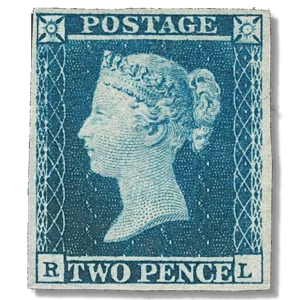 1841 GB14 Queen Victoria Blue Imperf.