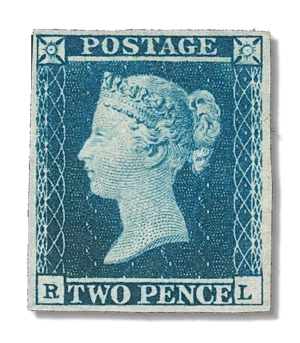 1841 GB14 Queen Victoria Blue Imperf.