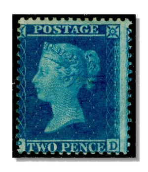 1854 GB34 Queen Victoria Blue Perf.