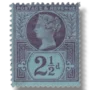 1887 GB201 Queen Victoria Purple on blue