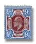 GB307 King Edward VII Purple and blue