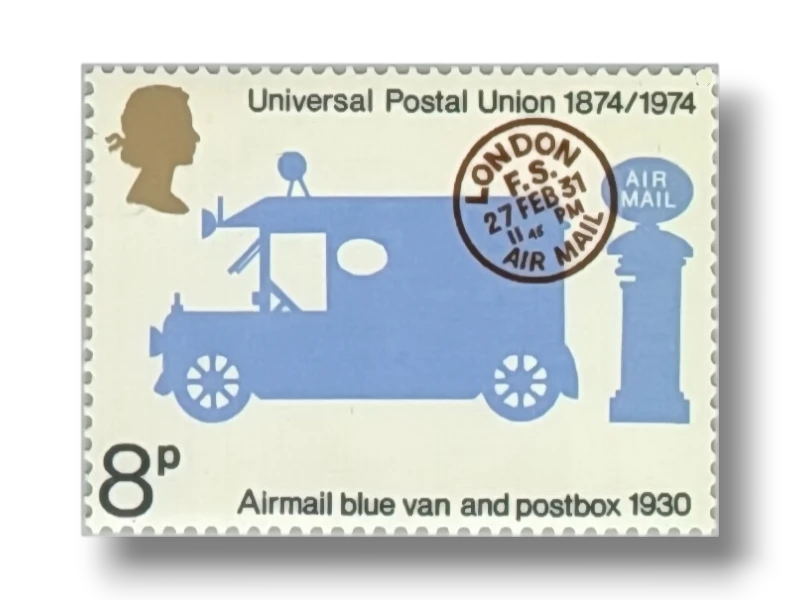Airmail-blue Van and Postbox, 1930