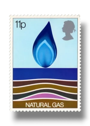 Natural gas flame rising from sea