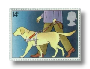 Blind Man with Guide Dog