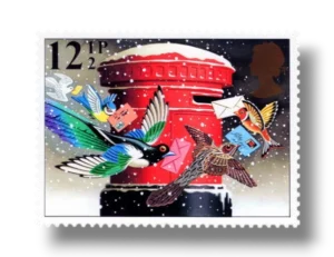Christmas Post pillar-box