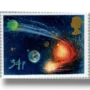 Comet orbiting sun and planets