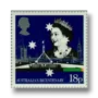 Queen Elizabeth II with British and Australian Parliament Buildings